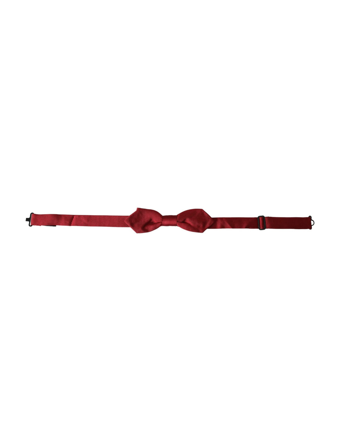 Dolce &amp;amp; Gabbana Röd Sidenjacquard Justerbar Halsringning Herrfluga