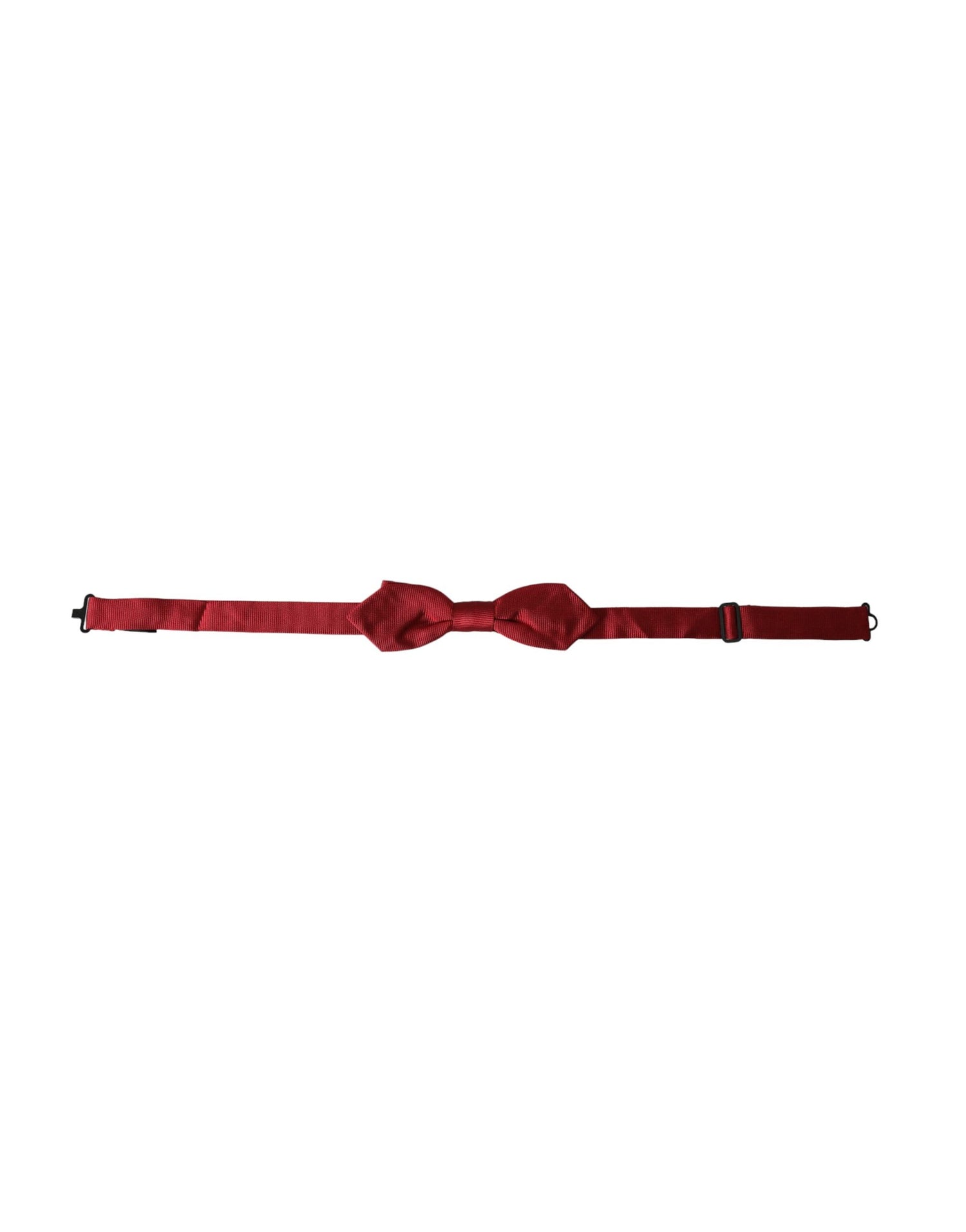 Dolce &amp;amp; Gabbana Röd Sidenjacquard Justerbar Halsringning Herrfluga