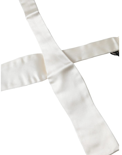 Dolce &amp;amp; Gabbana Vit Sidenslips Smal Slips Herrfluga