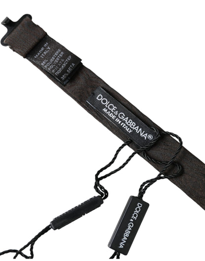 Dolce &amp;amp; Gabbana Svart sidenfluga med justerbar halsringning för män