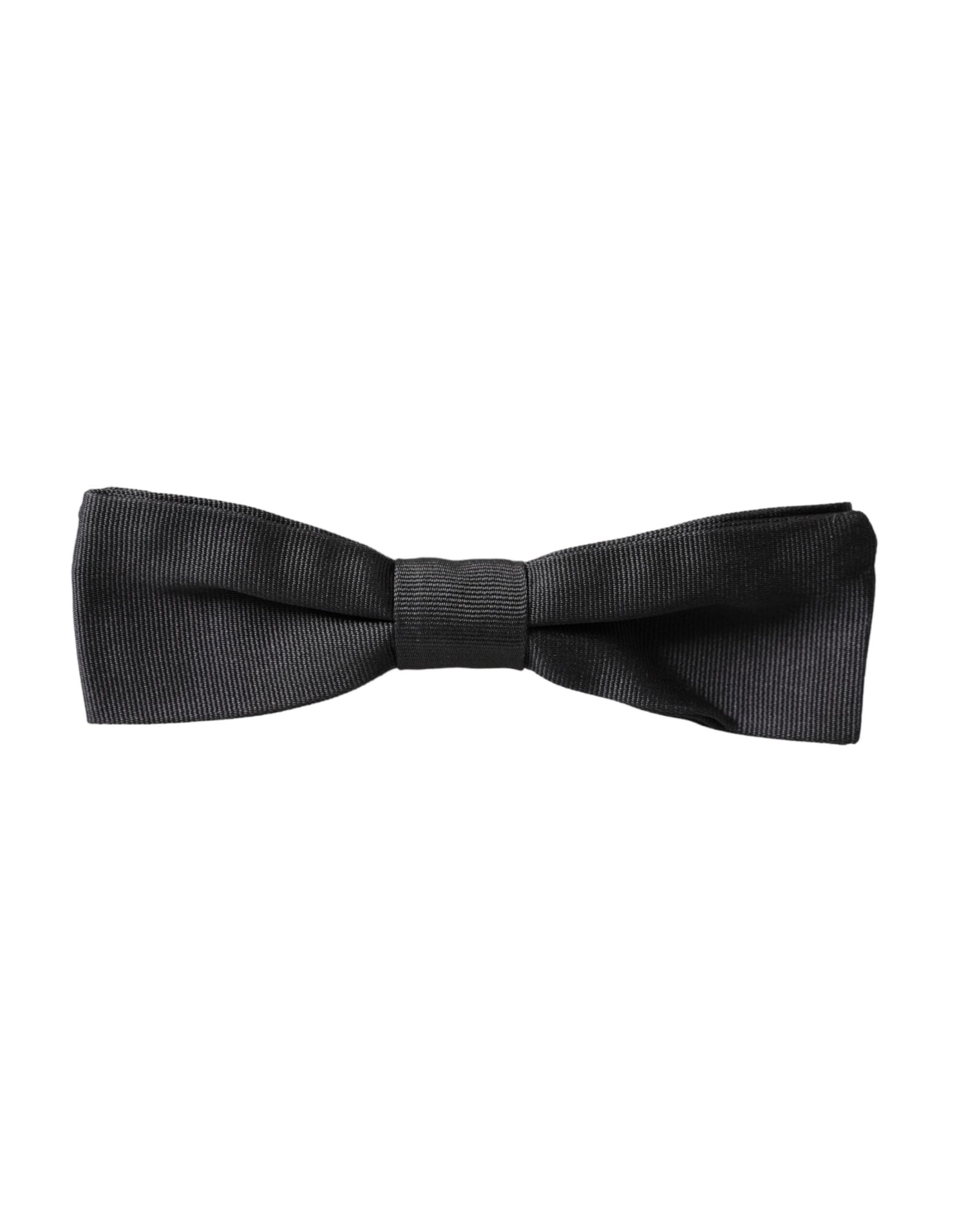 Dolce &amp;amp; Gabbana Svart sidenfluga med justerbar halsringning för män