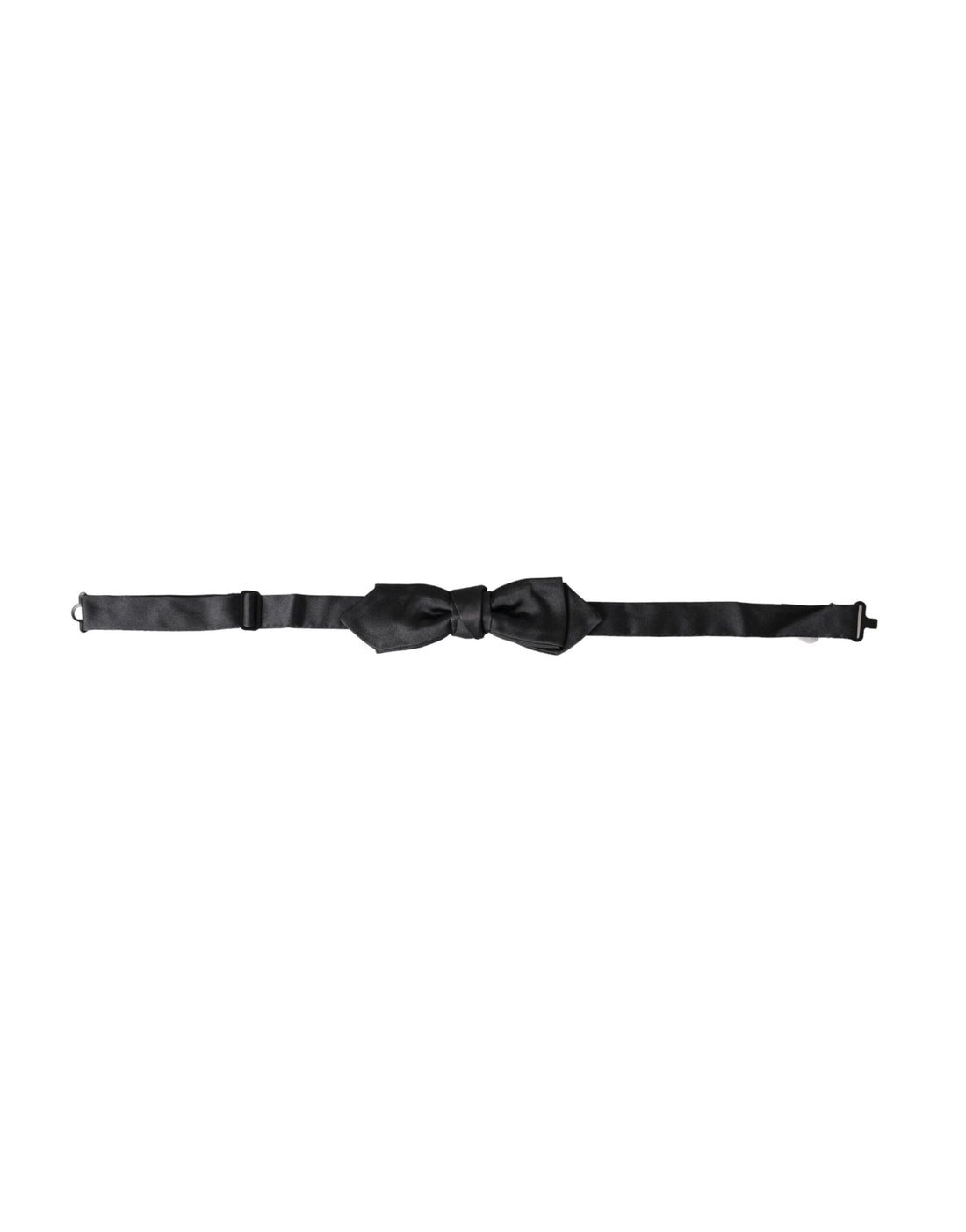 Dolce &amp;amp; Gabbana Svart Satin Siden Justerbar Halsringning Herrfluga