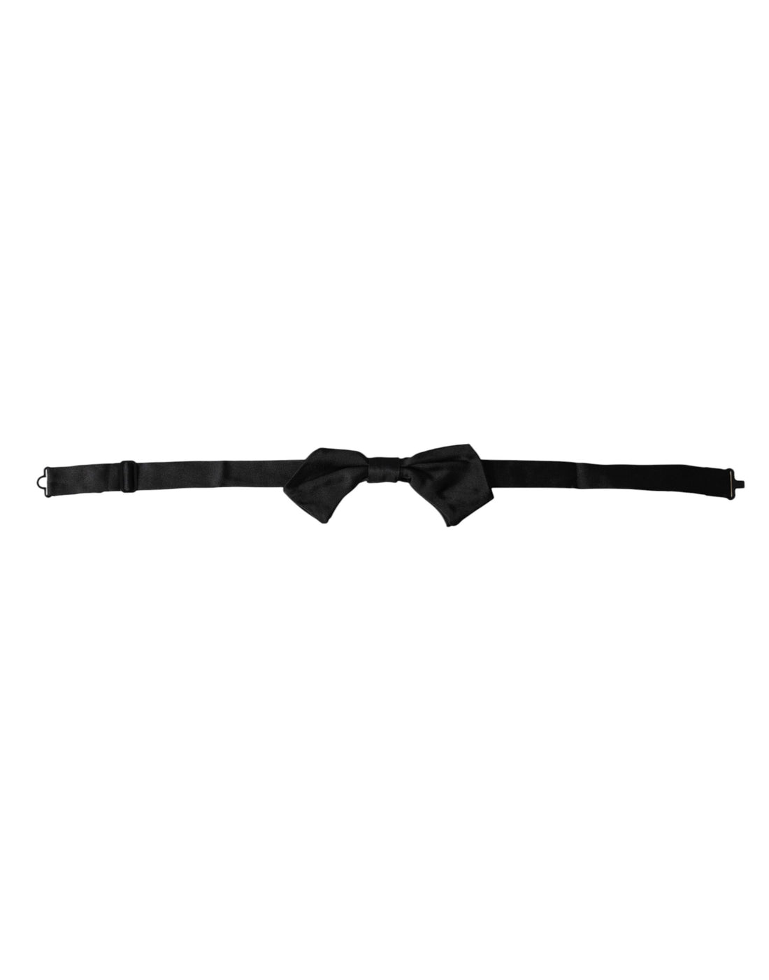Dolce &amp;amp; Gabbana Svart Satin Siden Justerbar Halsringning Herrfluga