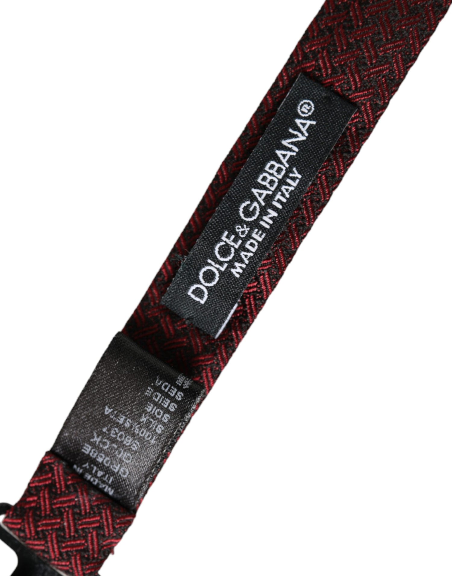 Dolce &amp;amp; Gabbana Röd Sidenfantasi Justerbar Halsringning Herrfluga