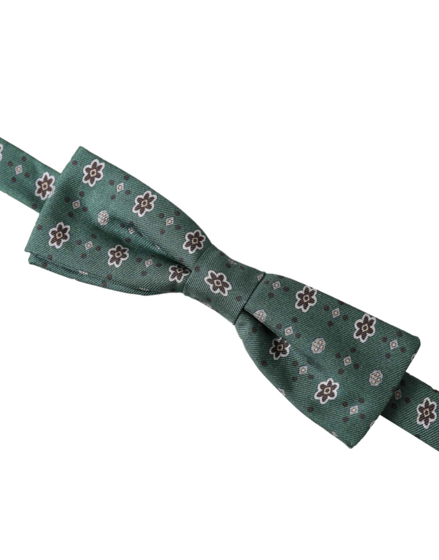 Dolce &amp;amp; Gabbana Mintgrön Blommig Justerbar Halsringning Herrfluga