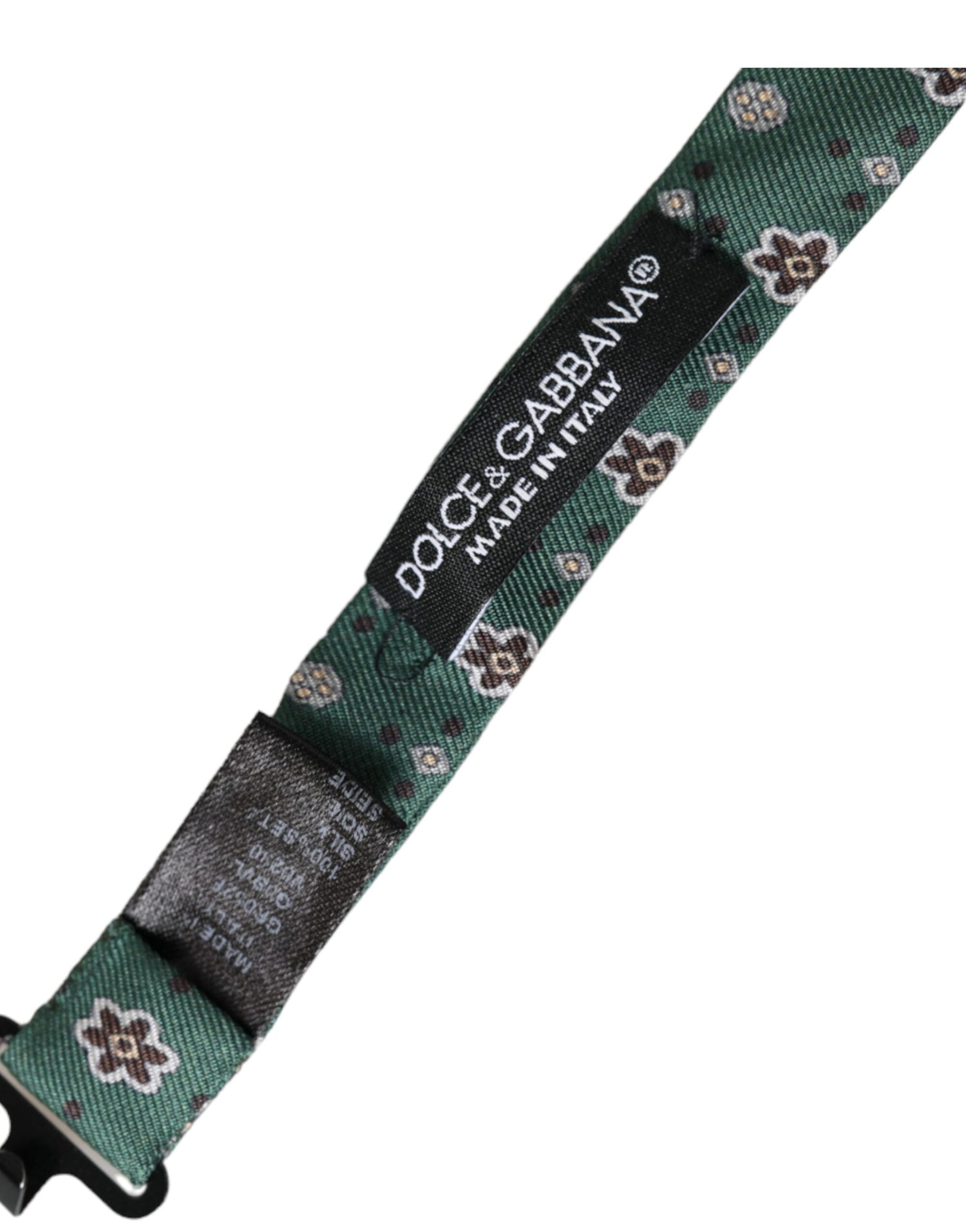Dolce &amp;amp; Gabbana Mintgrön Blommig Justerbar Halsringning Herrfluga