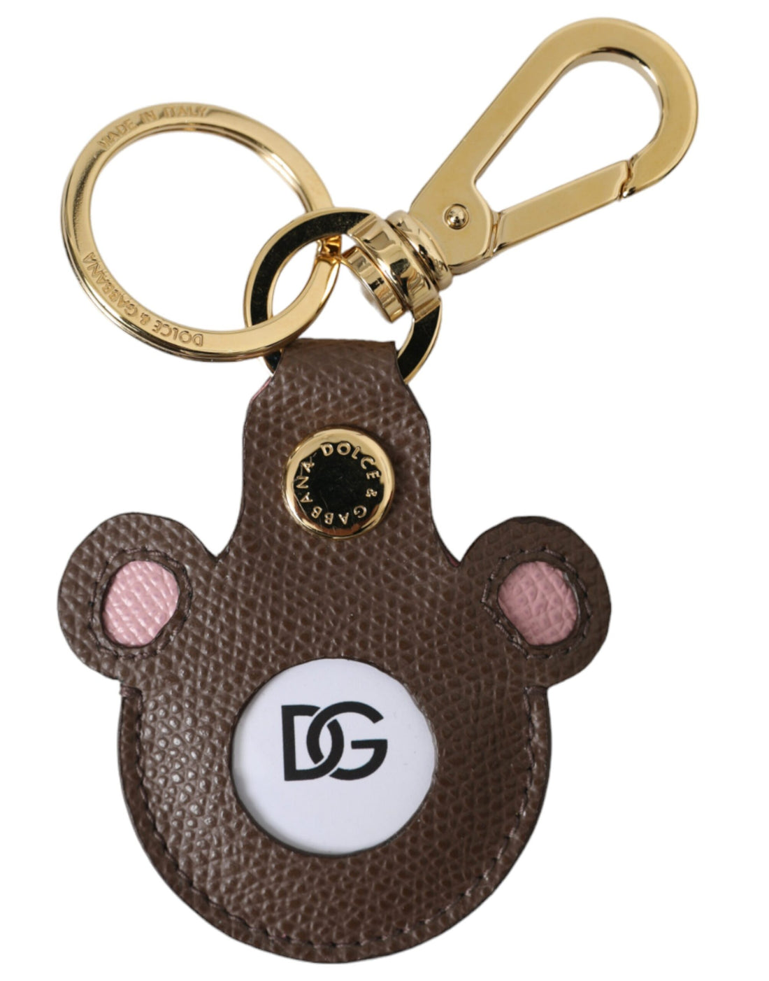 Dolce &amp;amp; Gabbana Multicolor Dauphine Kalvskinn DG Logotyp Nyckelring