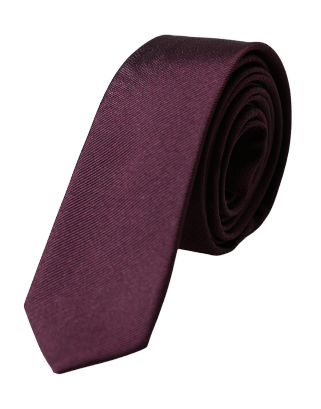 Dolce &amp;amp; Gabbana Bordeaux Enfärgad Justerbar Slips Herr I 100% Siden