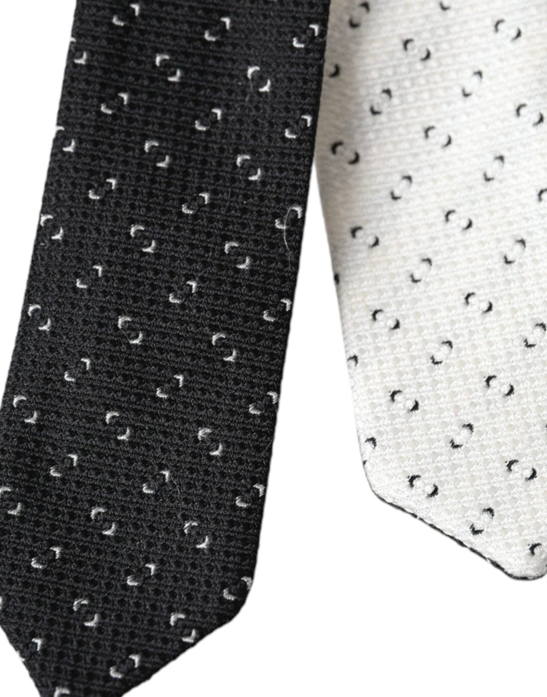Dolce &amp;amp; Gabbana Svartvit Mönstrad Justerbar Slips