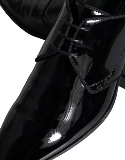 Dolce &amp;amp; Gabbana Svarta Derbyskor i Kalvskinn och Läder för Herr