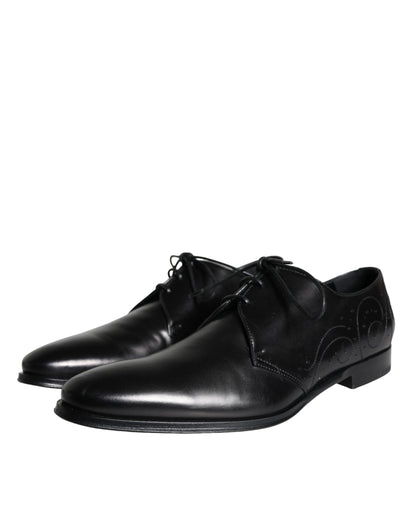 Dolce &amp;amp; Gabbana Svarta Derbyskor i Kalvskinn och Läder för Herr