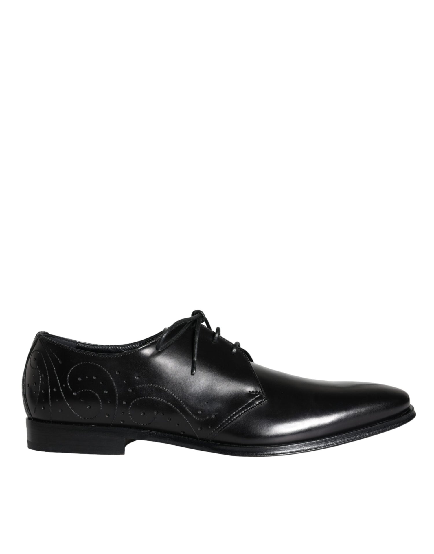 Dolce &amp;amp; Gabbana Svarta Derbyskor i Kalvskinn och Läder för Herr