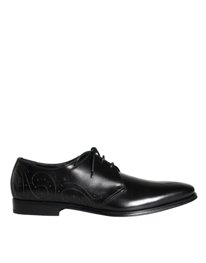Dolce &amp;amp; Gabbana Svarta Derbyskor i Kalvskinn och Läder för Herr
