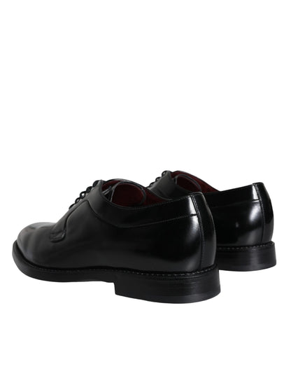 Dolce &amp;amp; Gabbana Svarta Derbyskor i Kalvskinn och Läder för Herr