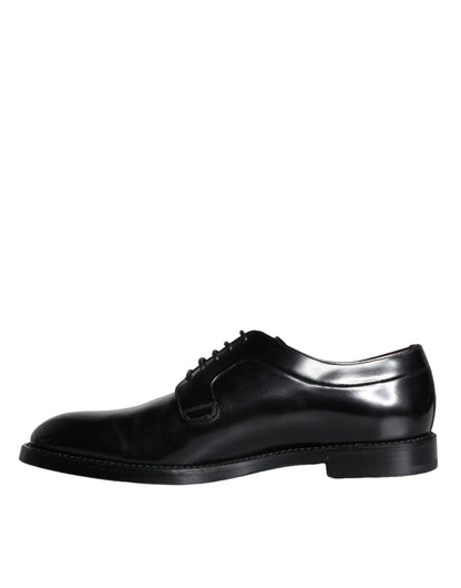Dolce &amp;amp; Gabbana Svarta Derbyskor i Kalvskinn och Läder för Herr