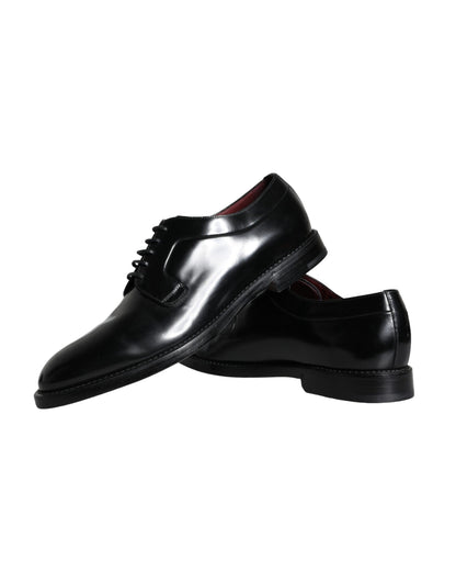 Dolce &amp;amp; Gabbana Svarta Derbyskor i Kalvskinn och Läder för Herr