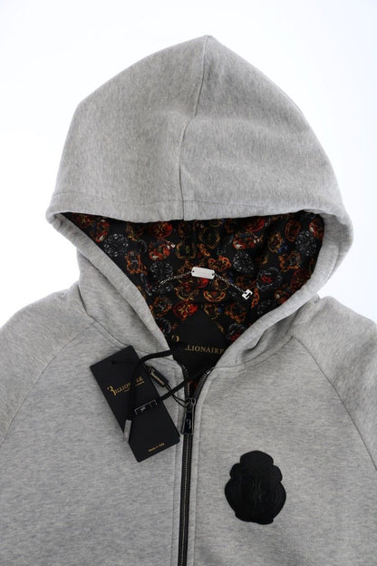 Billionaire Italian Couture Grå bomullsmössa med huva