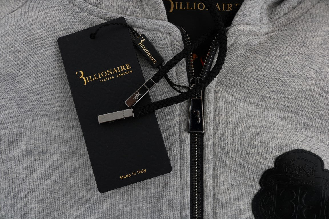 Billionaire Italian Couture Grå bomullsmössa med huva