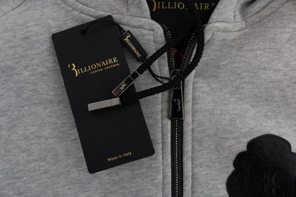 Billionaire Italian Couture Grå bomullsmössa med huva