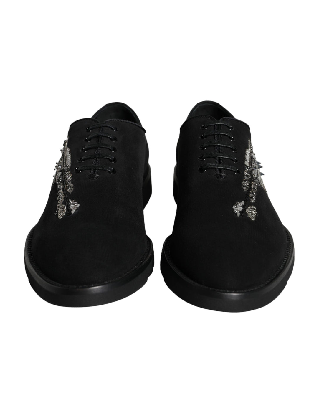 Dolce &amp;amp; Gabbana Svarta Mocka Sicilia Snörskor