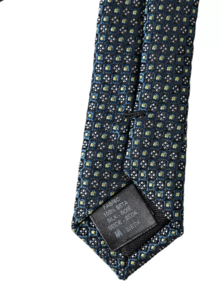 Dolce &amp;amp; Gabbana Grönmönstrad Justerbar Slips Herr 100% Siden