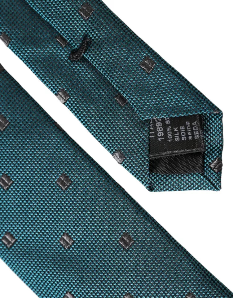Dolce &amp;amp; Gabbana Grön Mönstrad Justerbar Sidenslips Herr