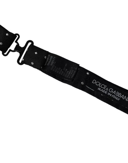 Dolce &amp;amp; Gabbana Vit Justerbar Slips Herrfluga i 100 % Siden