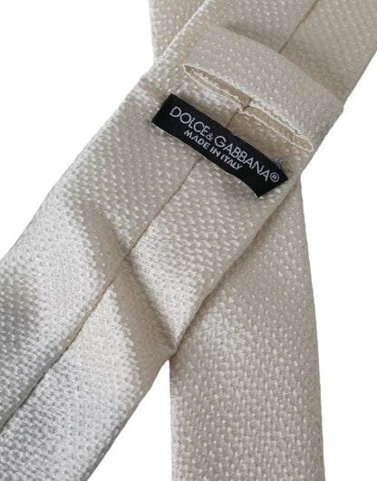 Dolce &amp;amp; Gabbana Off White 100% Siden Justerbar Slips Herrslips
