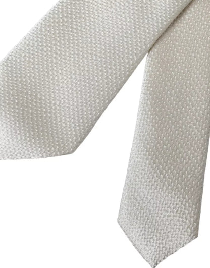 Dolce &amp;amp; Gabbana Off White 100% Siden Justerbar Slips Herrslips
