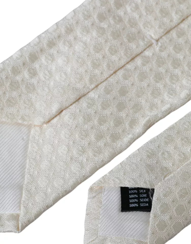 Dolce &amp;amp; Gabbana Off White Justerbar Sidenslips Herrslips