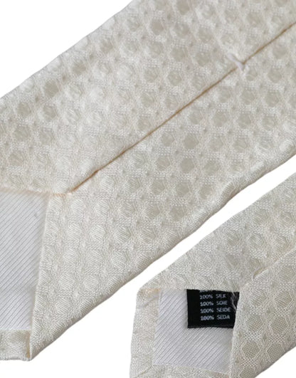 Dolce &amp;amp; Gabbana Off White Justerbar Sidenslips Herrslips