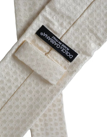 Dolce &amp;amp; Gabbana Off White Justerbar Sidenslips Herrslips
