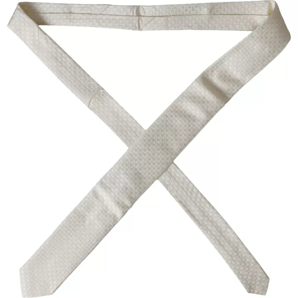 Dolce &amp;amp; Gabbana Off White Justerbar Sidenslips Herrslips