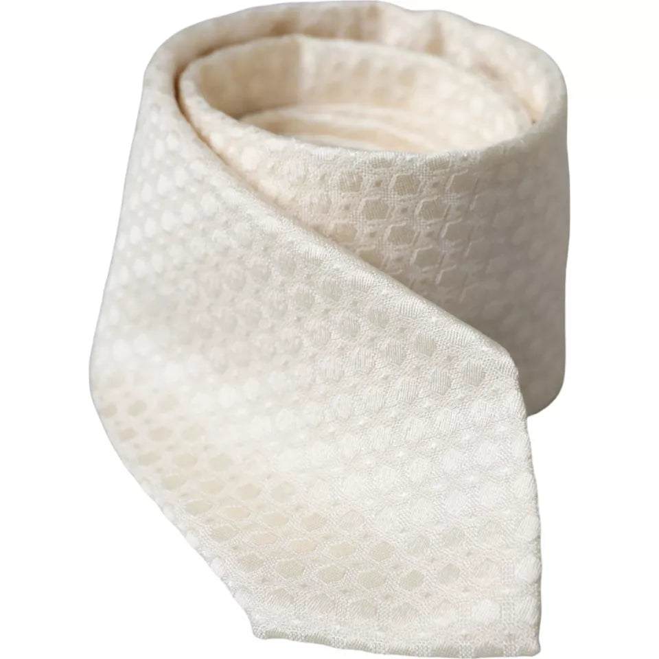 Dolce &amp;amp; Gabbana Off White Justerbar Sidenslips Herrslips