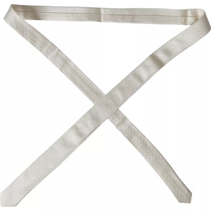Dolce &amp;amp; Gabbana Off White Mönstrad Siden Justerbar Herrslips