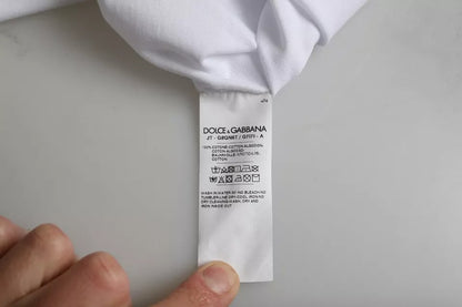 Dolce &amp;amp; Gabbana Vit Kamouflage Stjärnor Rund Neck Herr T-shirt