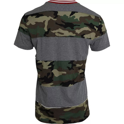 Dolce &amp;amp; Gabbana Flerfärgad Kamouflage Bomull Rund Hals Herr T-shirt