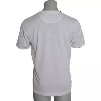 Dolce &amp;amp; Gabbana Vit bomulls-t-shirt med rund hals och korta ärmar