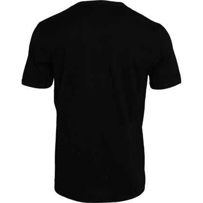 Dolce &amp;amp; Gabbana Svart bomulls-T-shirt med rund hals och korta ärmar för män