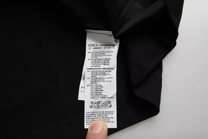 Dolce &amp;amp; Gabbana Svart Bomullsficka Kortärmad Herr T-shirt