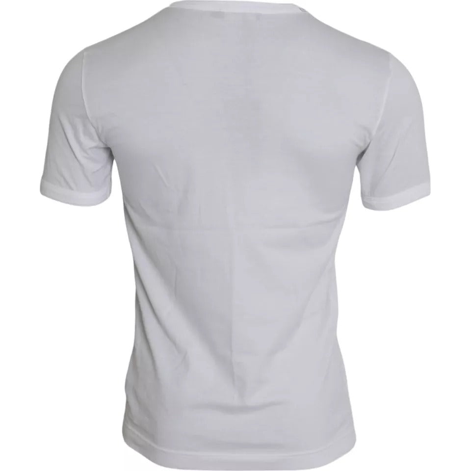 Dolce &amp;amp; Gabbana Vit King Of Love Rundhalsad Kortärmad T-shirt