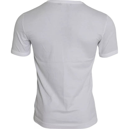 Dolce &amp;amp; Gabbana Vit King Of Love Rundhalsad Kortärmad T-shirt