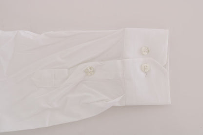 Moschino White Cotton Stretch Slim Fit Dress Shirt