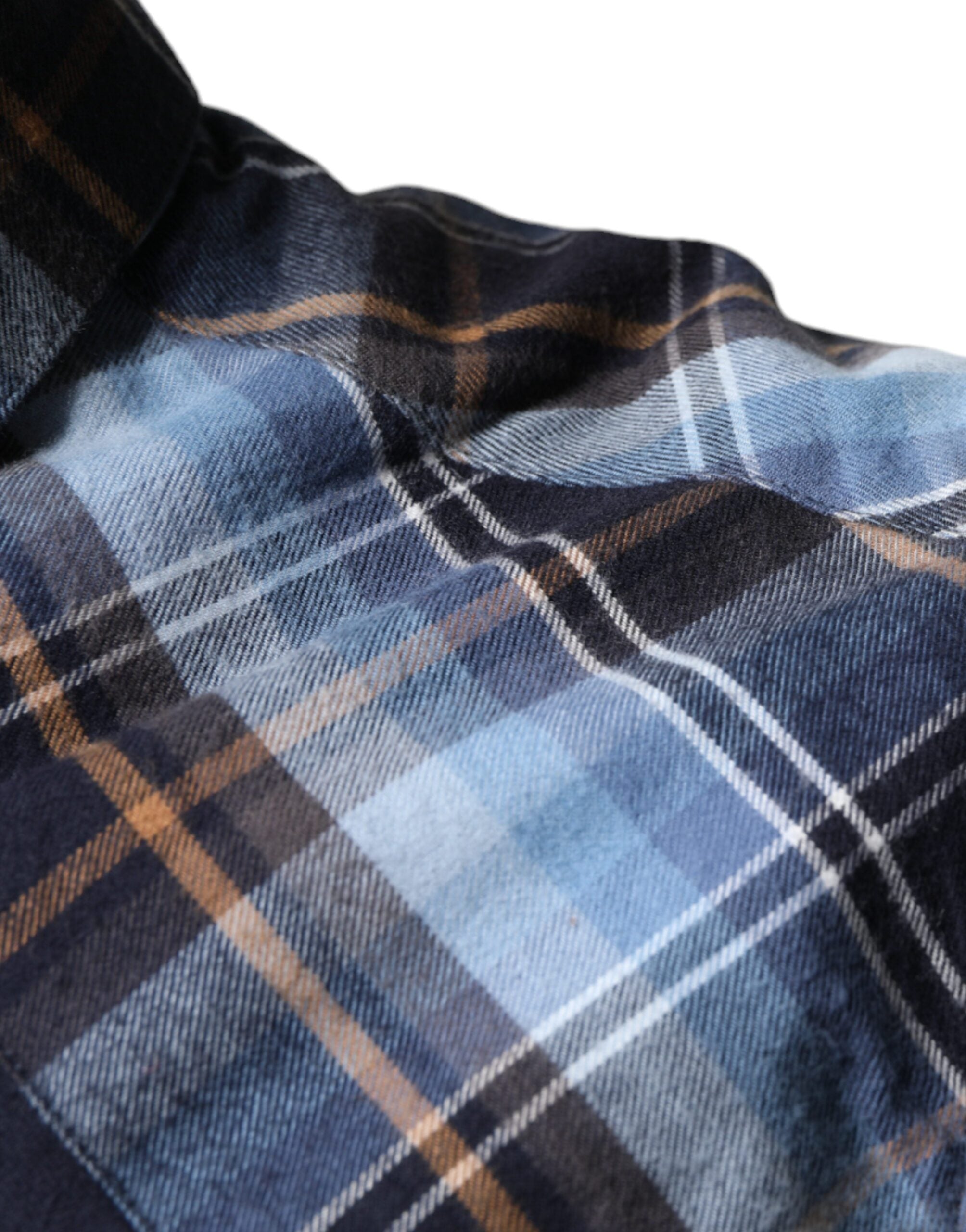 Dolce &amp; Gabbana Multicolor Checkered Paradiso Patch Slim Fit Shirt