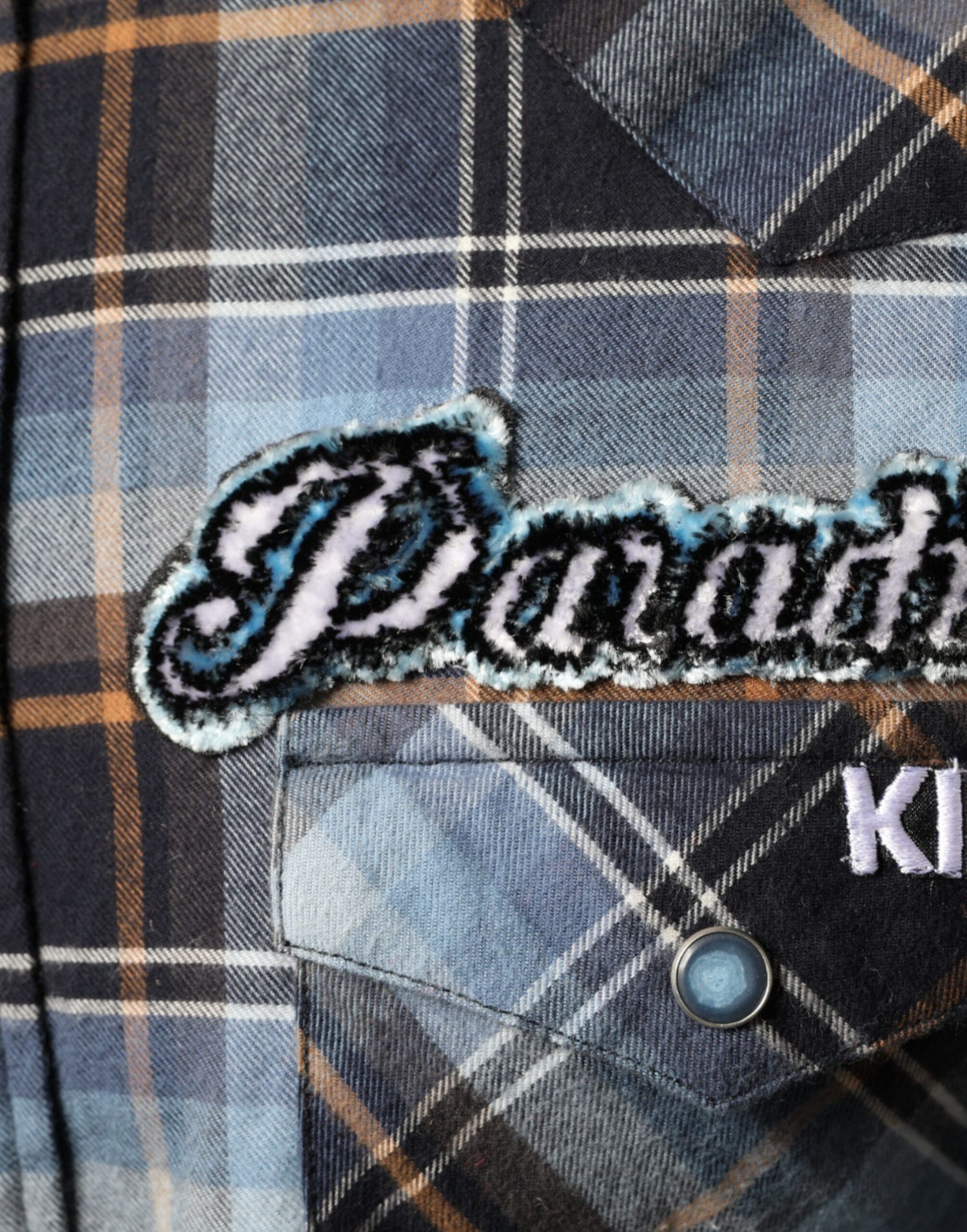 Dolce &amp; Gabbana Multicolor Checkered Paradiso Patch Slim Fit Shirt