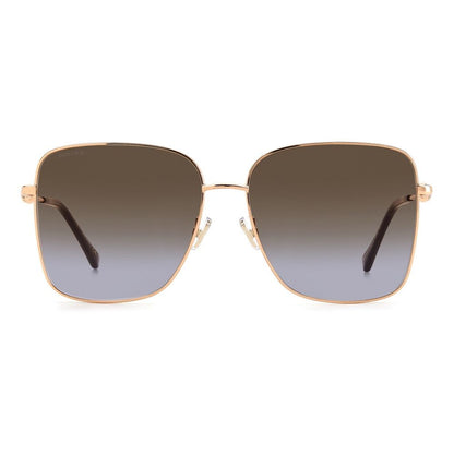 Jimmy Choo guldfärgade metallsolglasögon