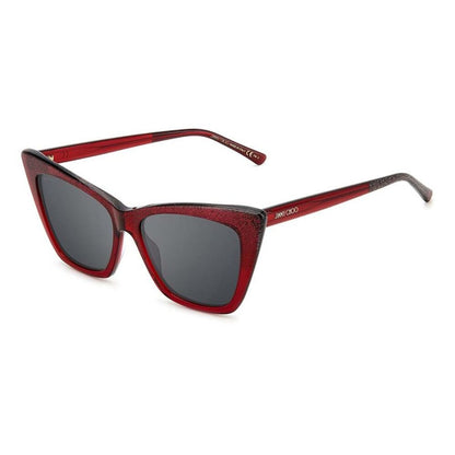 Jimmy Choo röda acetat solglasögon