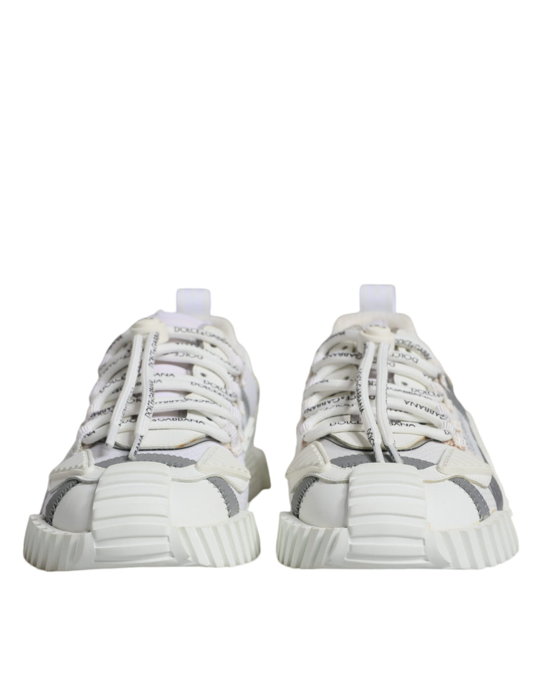 Dolce &amp; Gabbana White Lace Up Low Top NS1 Sneakers Shoes