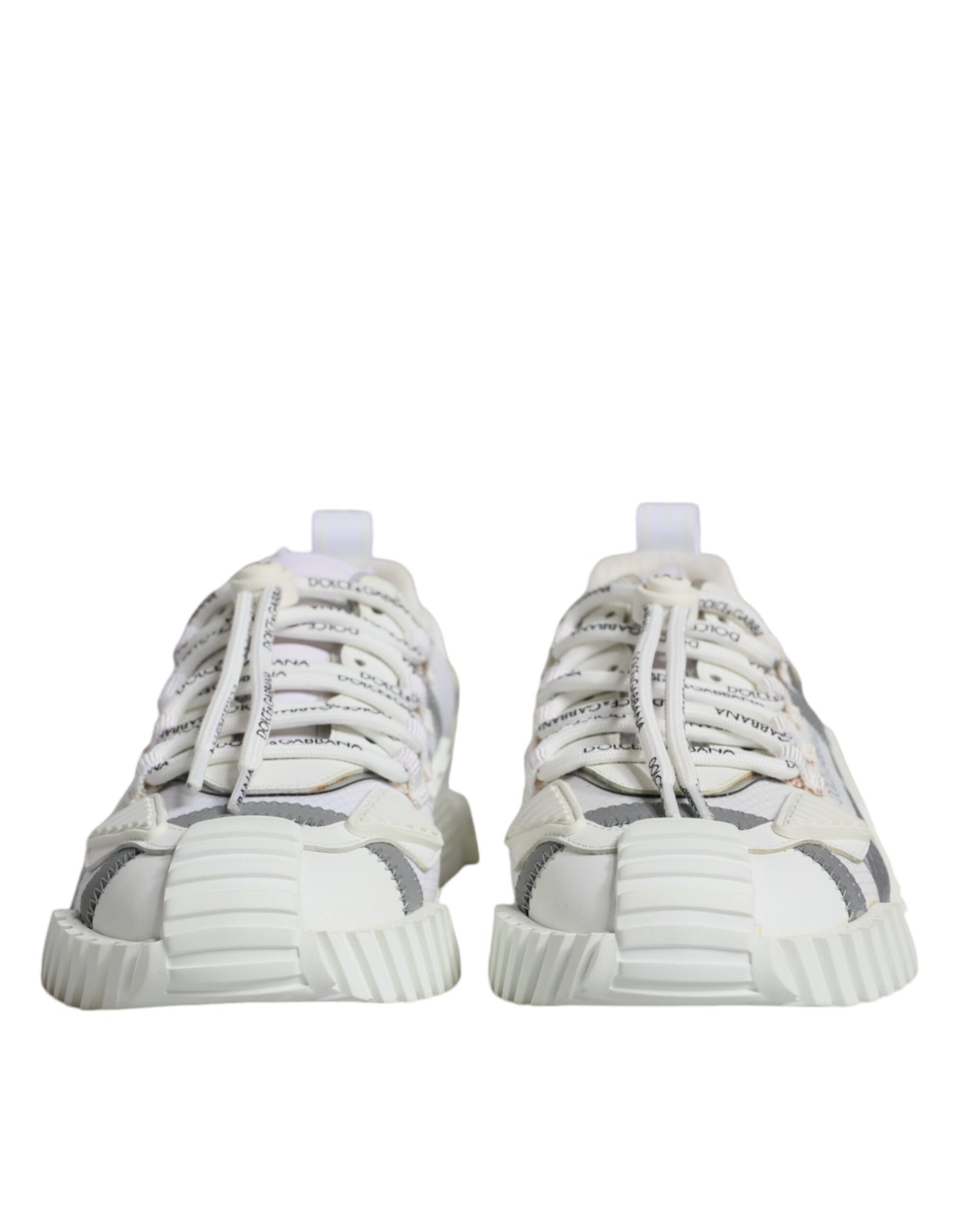 Dolce &amp; Gabbana White Lace Up Low Top NS1 Sneakers Shoes