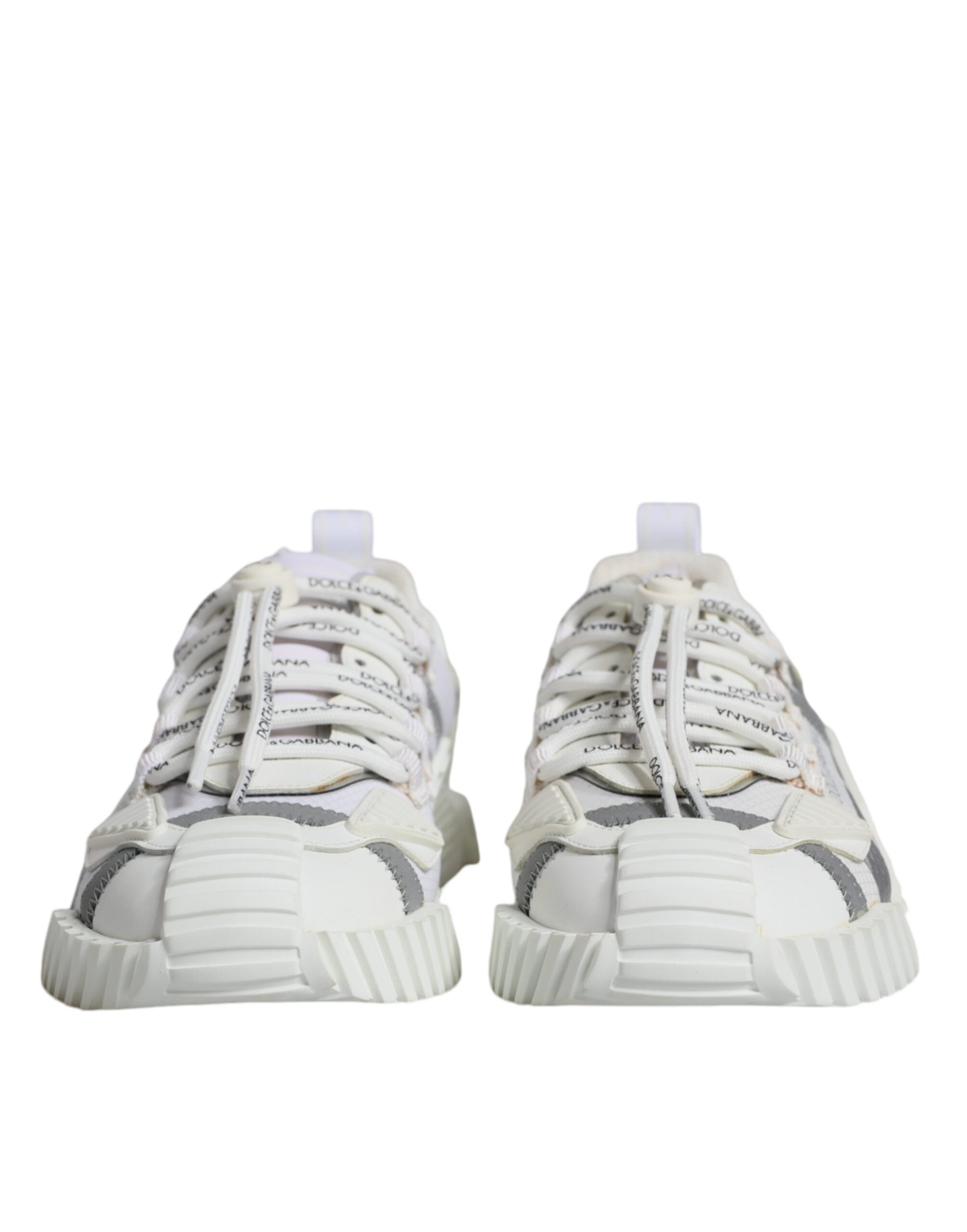 Dolce &amp; Gabbana White Lace Up Low Top NS1 Sneakers Shoes